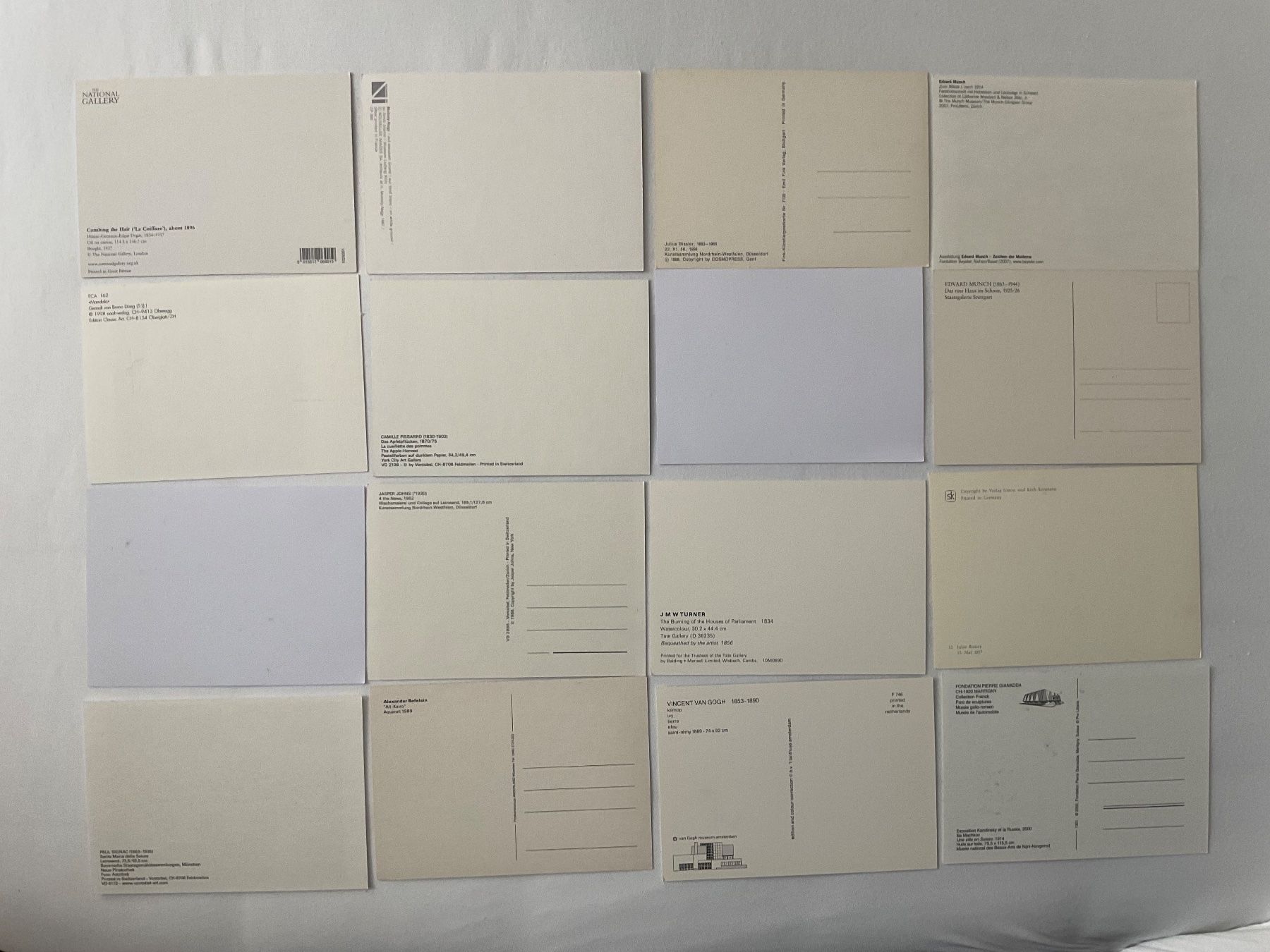 Cartoline postali: 16 AK Kunstkarten – Usato da Zürich venduto da Tolima194 5