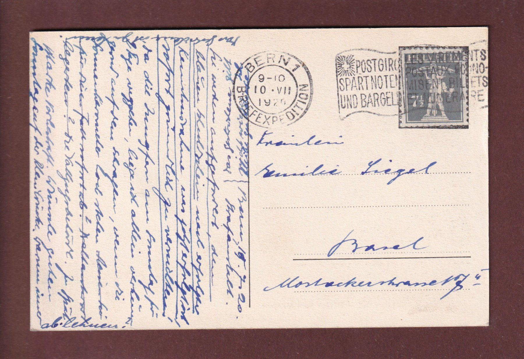 Cartoline postali: ZÜRICH vom Utoquai - 1920 – Usato da Pully venduto da nicecards 1