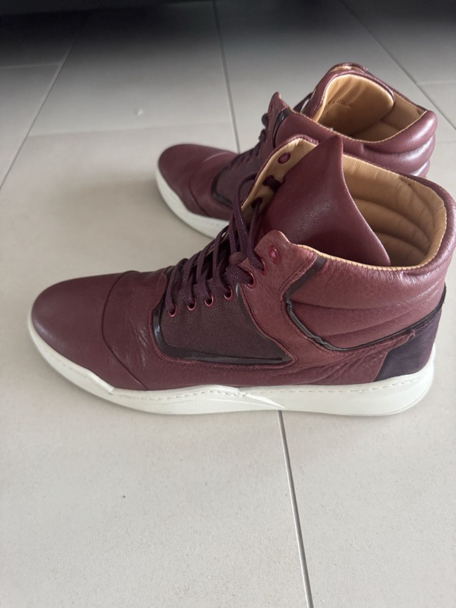 Navyboot Scarpe da uomo: Navyboot Bordeauxrot High-Top Sneakers, Grösse 45 – Usato da Zug venduto da zla_t2vr