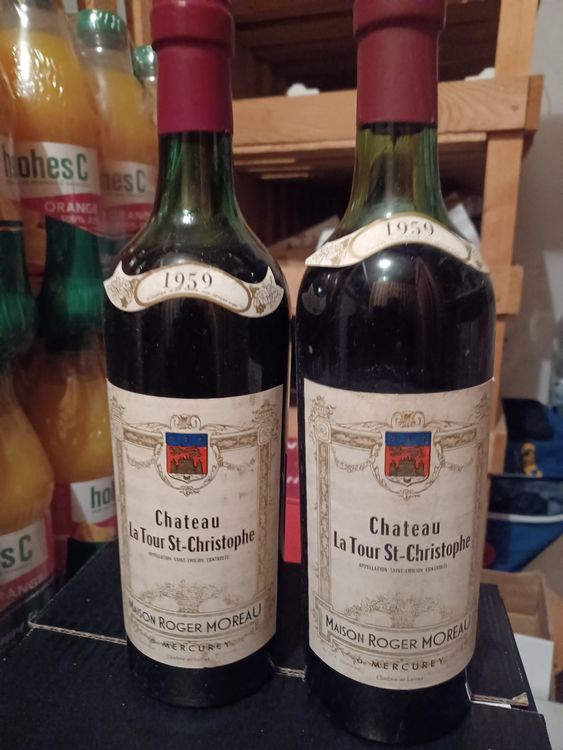 2 Flaschen Rotwein Jahrgang 1959 für Sammler | Kaufen auf Ricardo