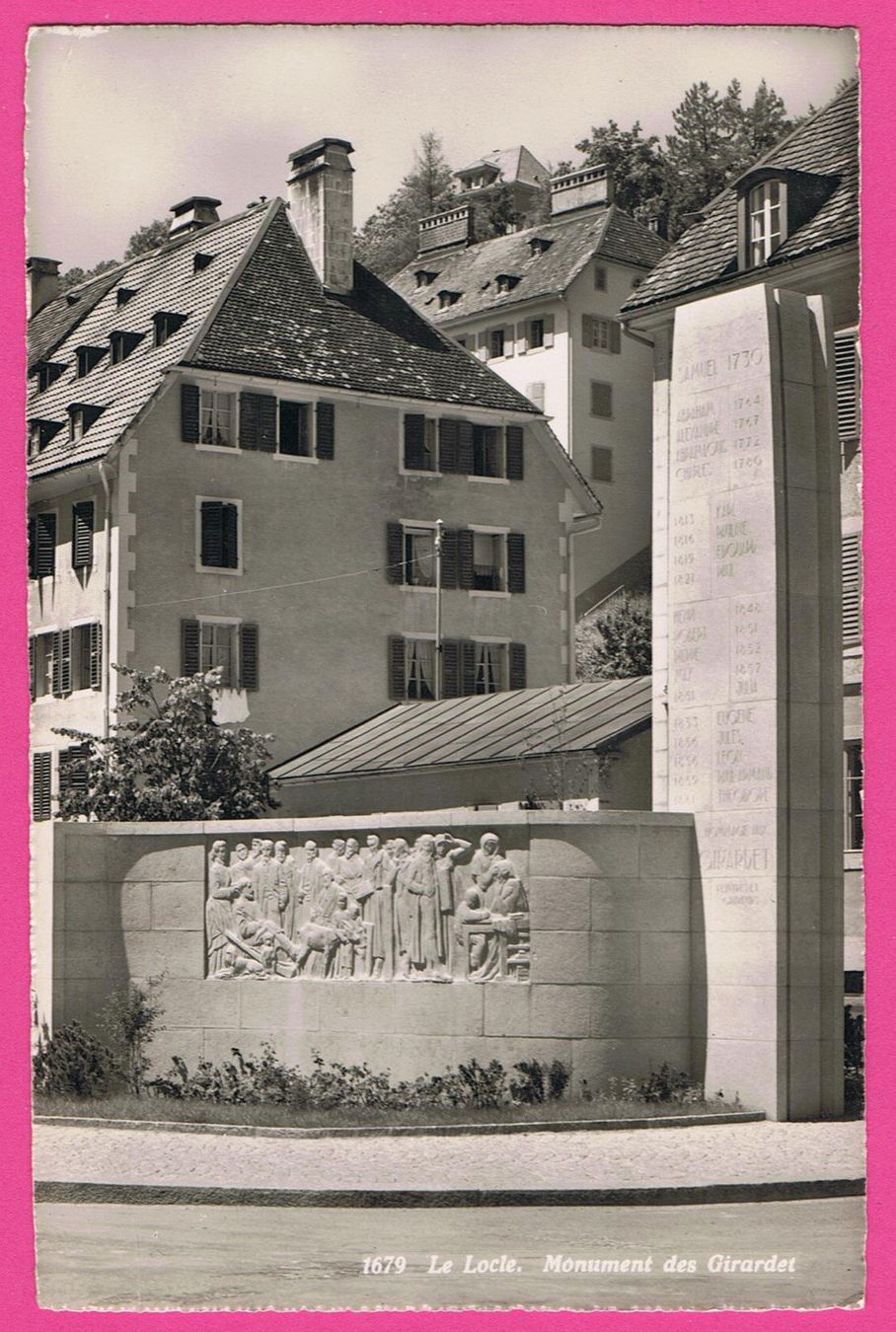 Ansichtskarten: Le Locle Monument des Girardet – Gebraucht aus Einsiedeln von dillie