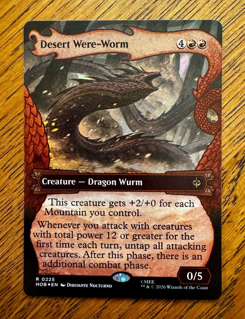 Magic The Gathering Sammelbilder & Trading cards: Foil Dragonframe Desert Were-Worm The Hobbit – Neu (gemäss Beschreibung) aus Rechthalten von hosme_be
