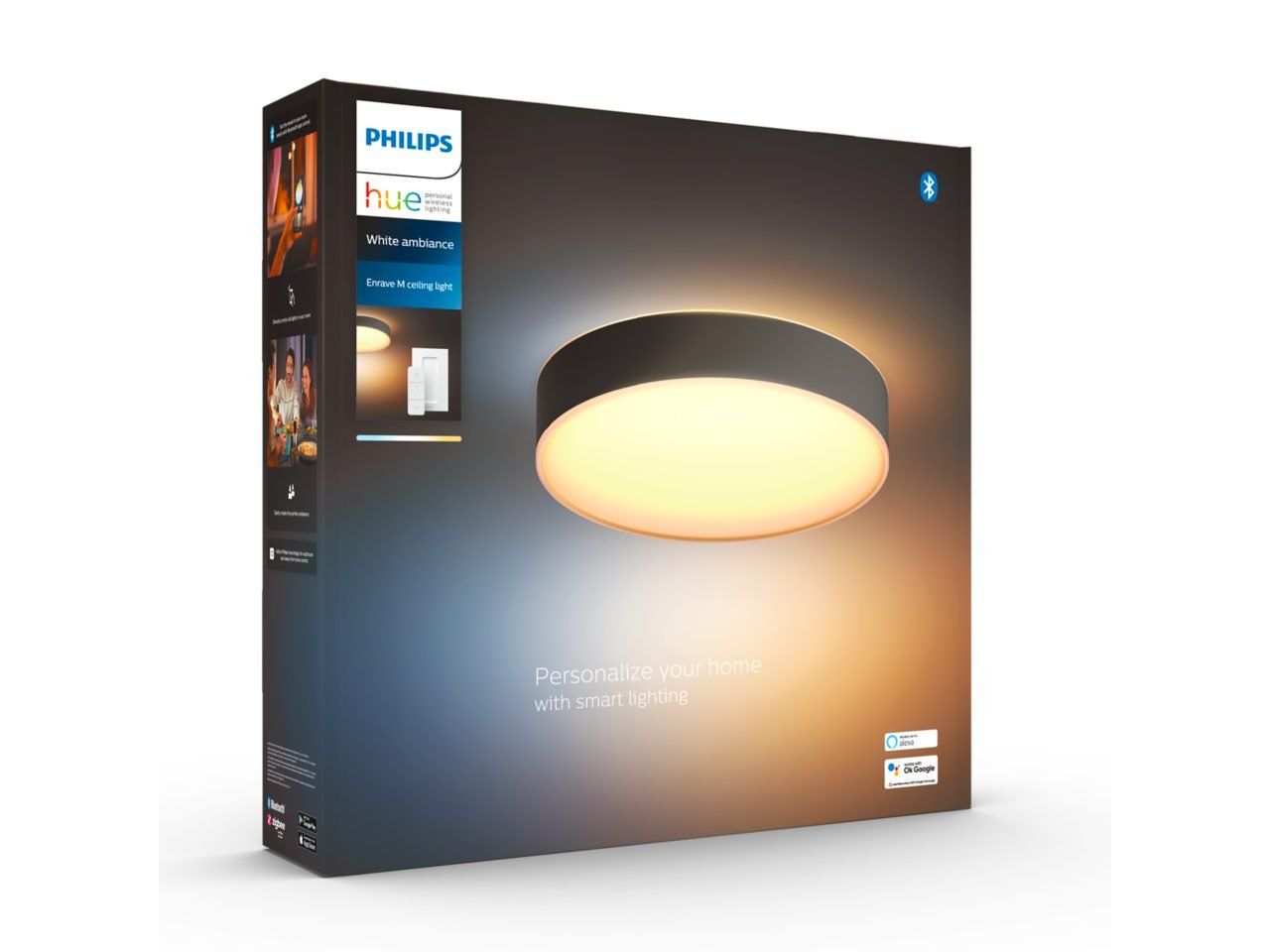 Philips Lampadari & plafoniere: Philips Hue Enrave Deckenleuchte Medium - Schwarz – Nuovo (secondo la descrizione) da Arlesheim venduto da col_r8bp