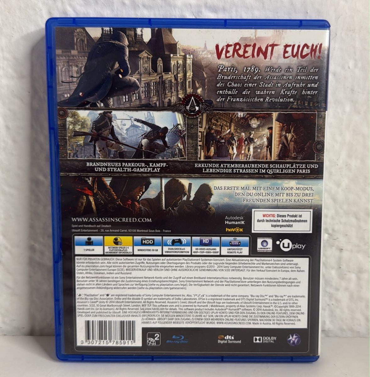 Sony Jeux: Assassin's Creed Unity - PS4/PS5 Game – D'occasion à Ehrendingen par bubulence 1