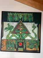 Grosses Oelgemälde (wahrscheinlich Mexico) 141 cm x 141 cm!