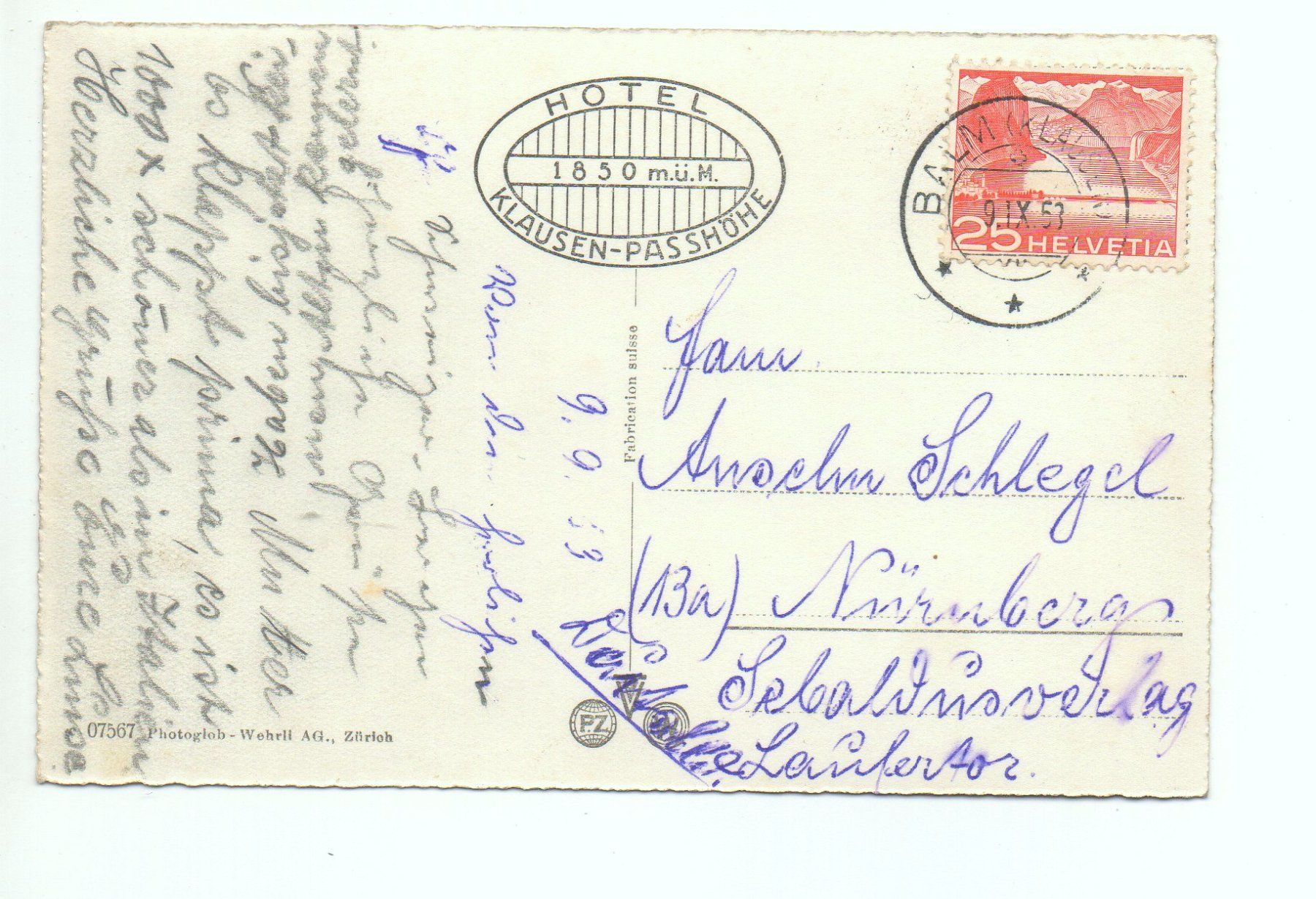 Cartoline postali: KLAUSEN-PASSHÖHE Hotel, Auto, Bus, Postauto – Usato da Jona venduto da philajona 1