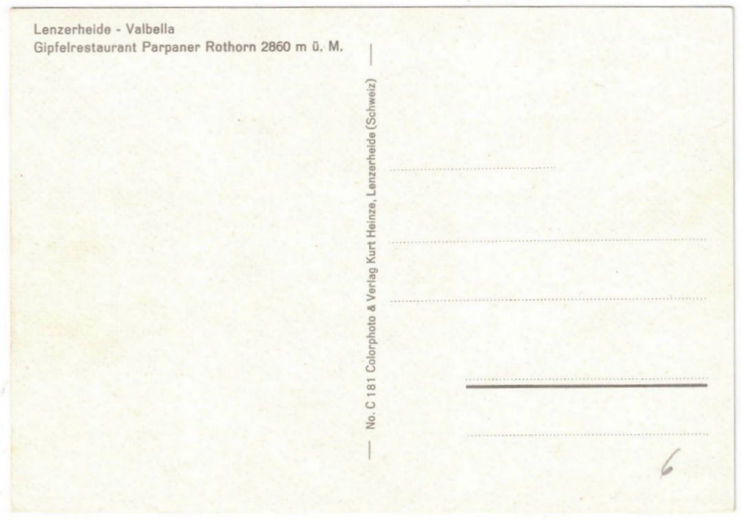 Cartoline postali: Lenzerheide - Luftseilbahn Rothorn 2te Sektion – Usato da Binningen venduto da Mountainrider 1