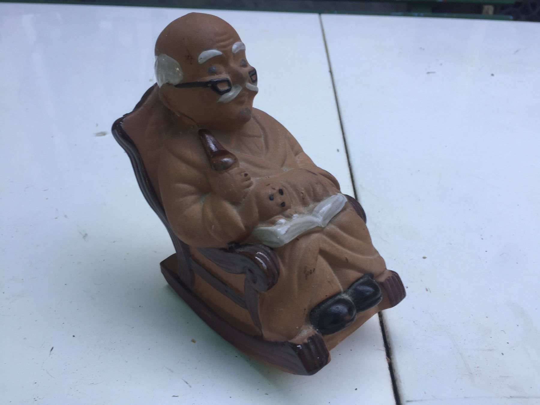 Statuette: Spardose "Alter Mann in Schaukelstuhl" – Usato da ehrendingen venduto da atlan700