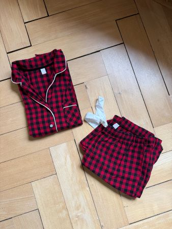 JOE FRESH - Pyjama rot-schwarz kariert S