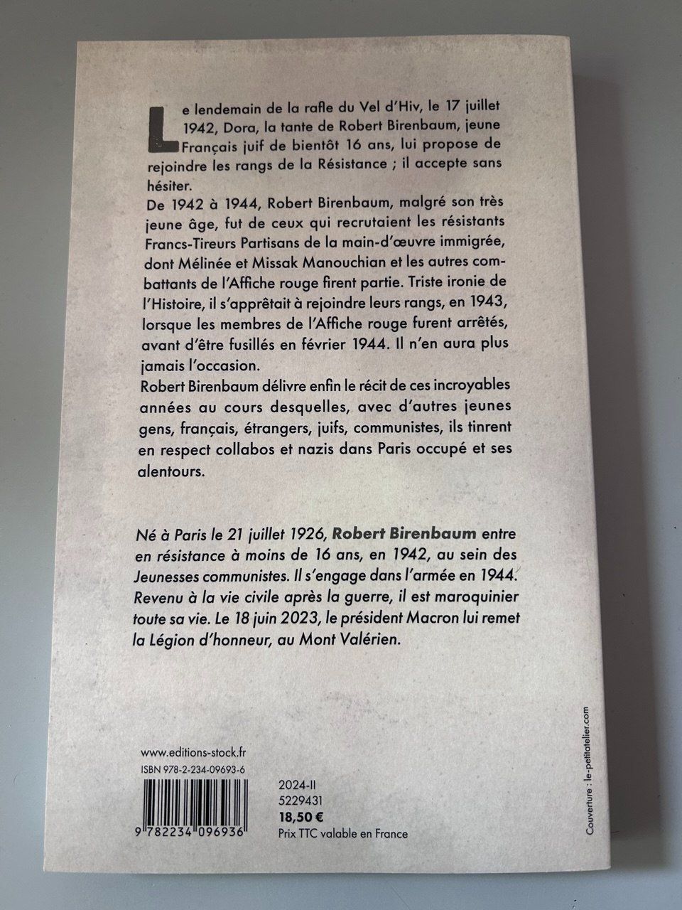Libri: 16 ans, résistant Robert Birenbaum (Maybe signed) – Usato da Giubiasco venduto da LorisVale 1