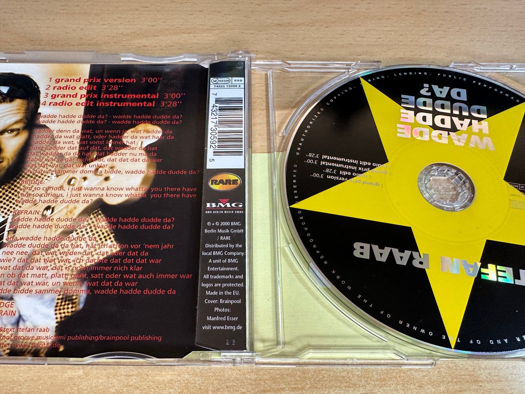 CD: Stefan Raab – Wadde Hadde Dudde Da? - Single CD – Usato da Rikon im Tösstal venduto da Alpenmutz 1