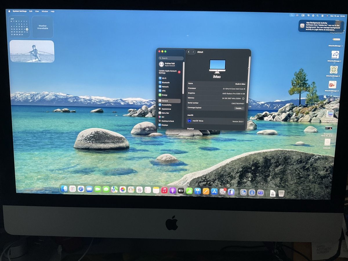 Apple PC: IMac 20,1 – Usato da Baar venduto da andreafa1964