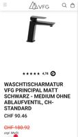 Lavabo Armatur Schwarz Matt VFG