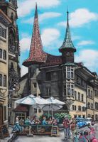Fribourg, Der Schweizerhalle.  (Sacatos.)