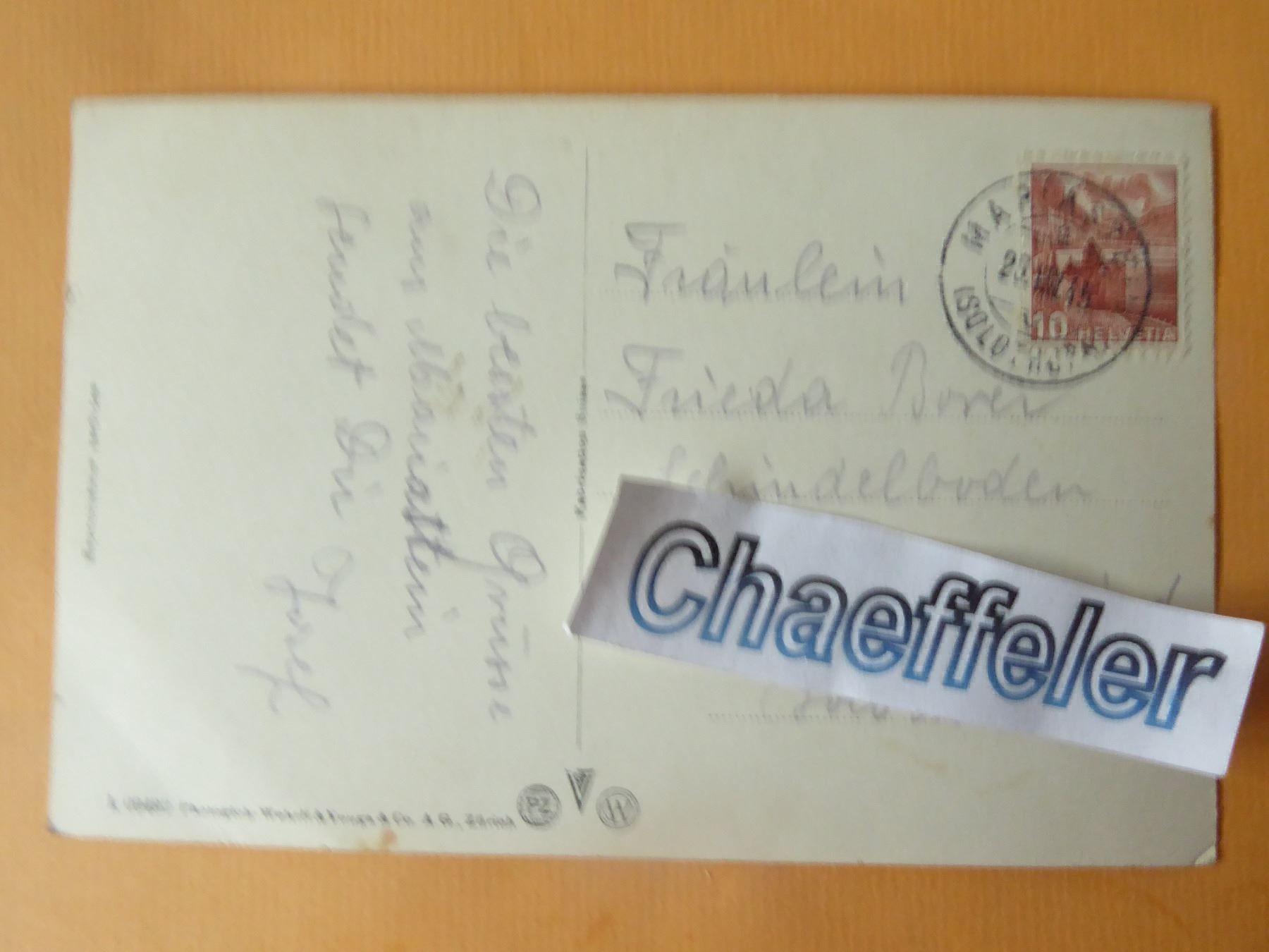 Ansichtskarten: 1945 Mariastein, Kirche – Gebraucht aus Zürich von Chaeffeler 1