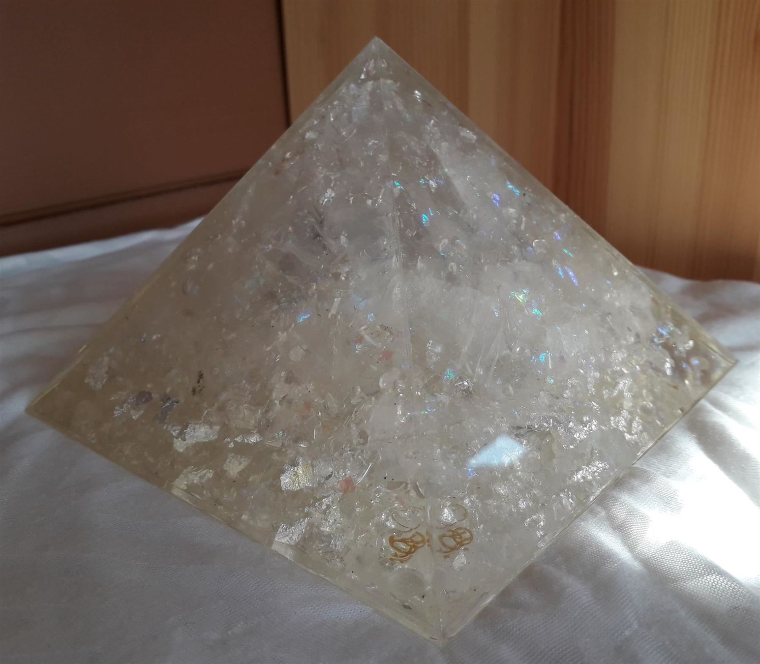 Edelsteine: ORGONIT Pyramide Large * MOND Mondstein – Neu und originalverpackt aus Aeschi b. Spiez von KRONLICHT 5