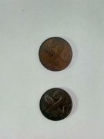2er Set: Schweizer 2 Rappen Münzen, Jahrgänge 1963