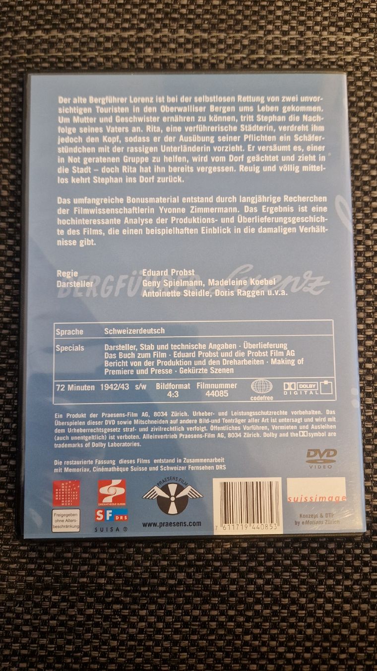 Alle DVDs: BERGFÜHRER LORENZ Schweizer Film  – Gebraucht aus Niederhasli von rehauge01 1