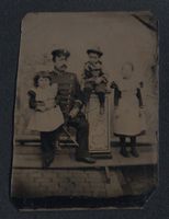 Fotografie Ferrotypie Beamter in Uniform