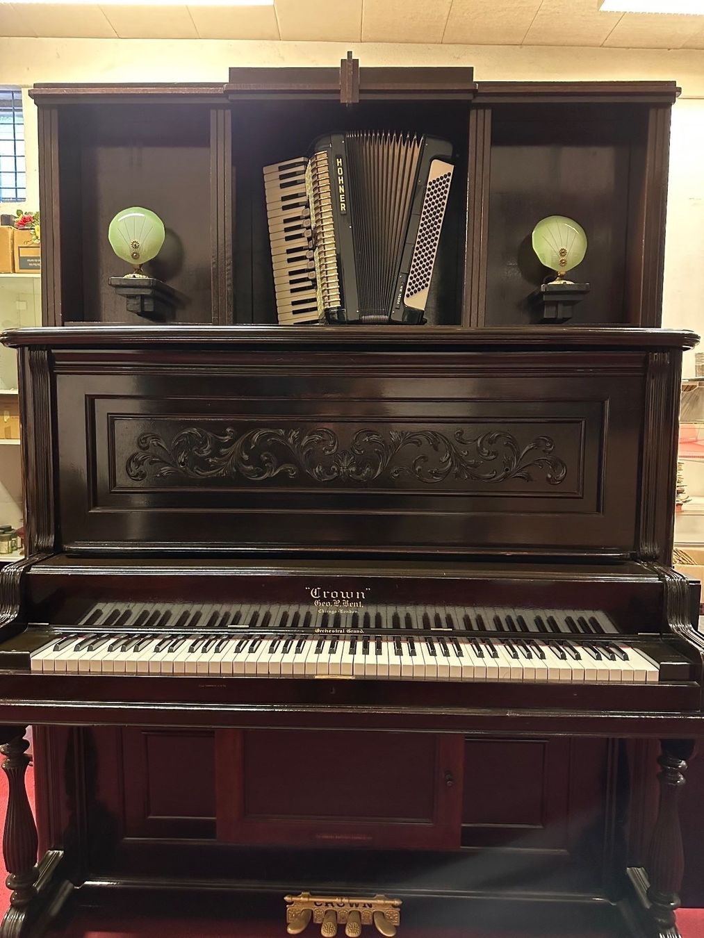 Musikinstrumente: Klavier mit Handorgel, selten (Videolink) – Gebraucht aus Schönenwerd von Swissmusicbox