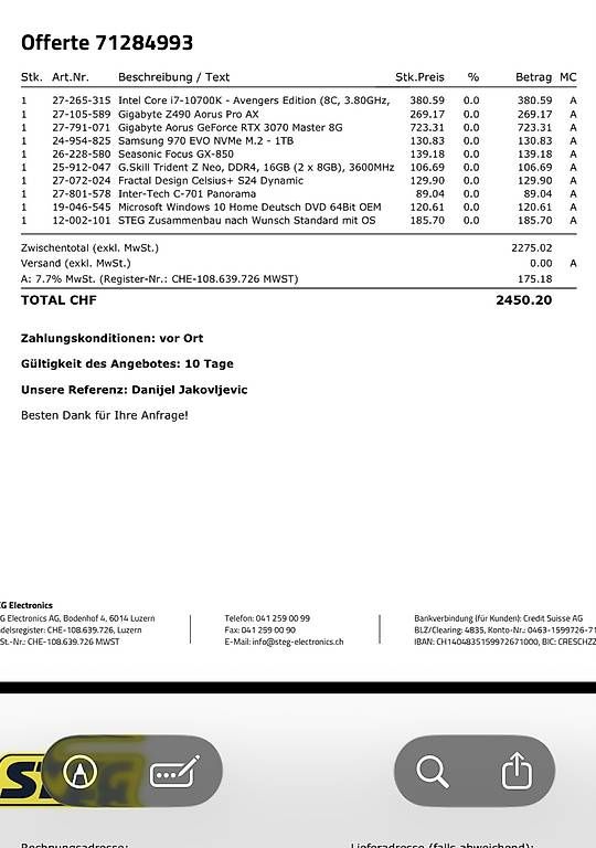 PC: Gaming PC zum verkauf – Usato da Rickenbach LU venduto da Eliasamberg 4