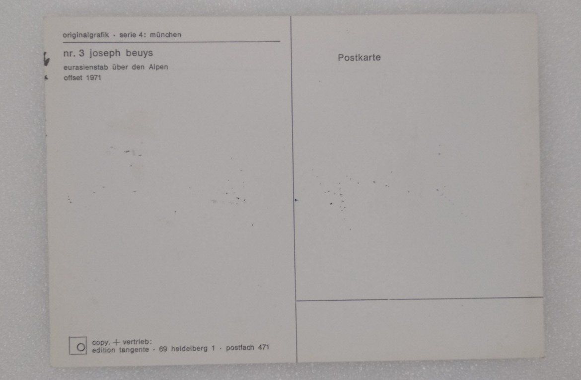 Autographes: JOSEPH BEUYS - EURASIENSTAB – D'occasion à Goldach par Gaip 1