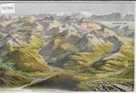 Bulle et la Gruyere - Panorama - Litho