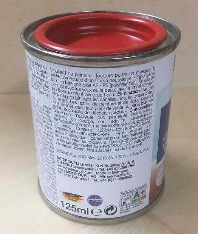 Colori: 125ml Buntlack/ Grundierung, Feuerrot – Nuovo e nell'imballaggio originale da Sursee venduto da Merkava 1