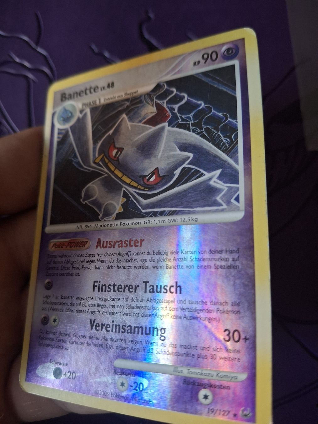 Pokémon Carte collezionabili: Banette lv 19/127 Reverse holo – Usato da Münsingen venduto da ama_9cdk 2