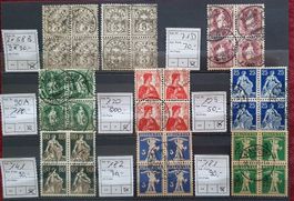 Ein gutes Lot ältere 4er Blocks Schweiz