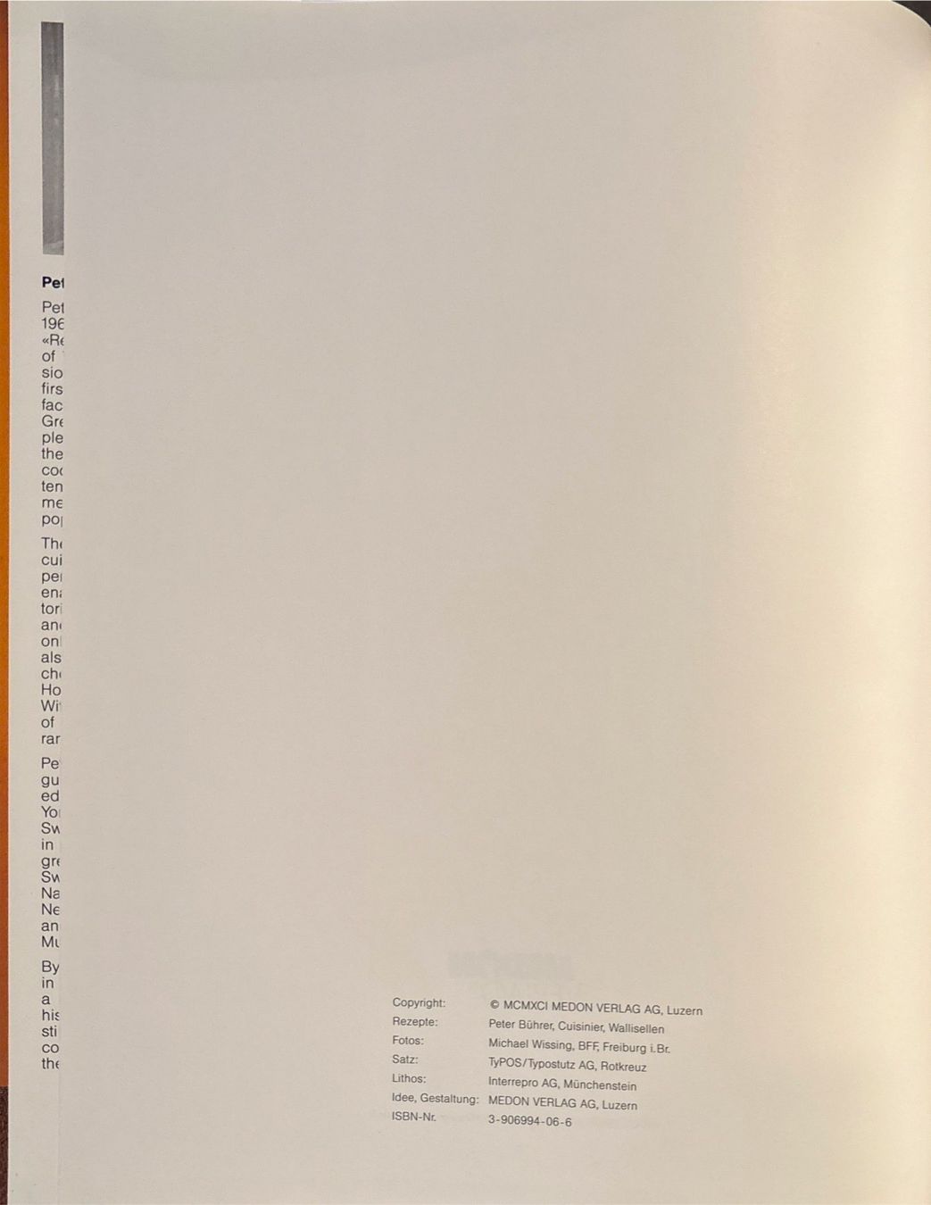 Libri: Bührer Peter, The new swiss Cuisine – Nuovo (secondo la descrizione) da Sarnen venduto da Livres 2