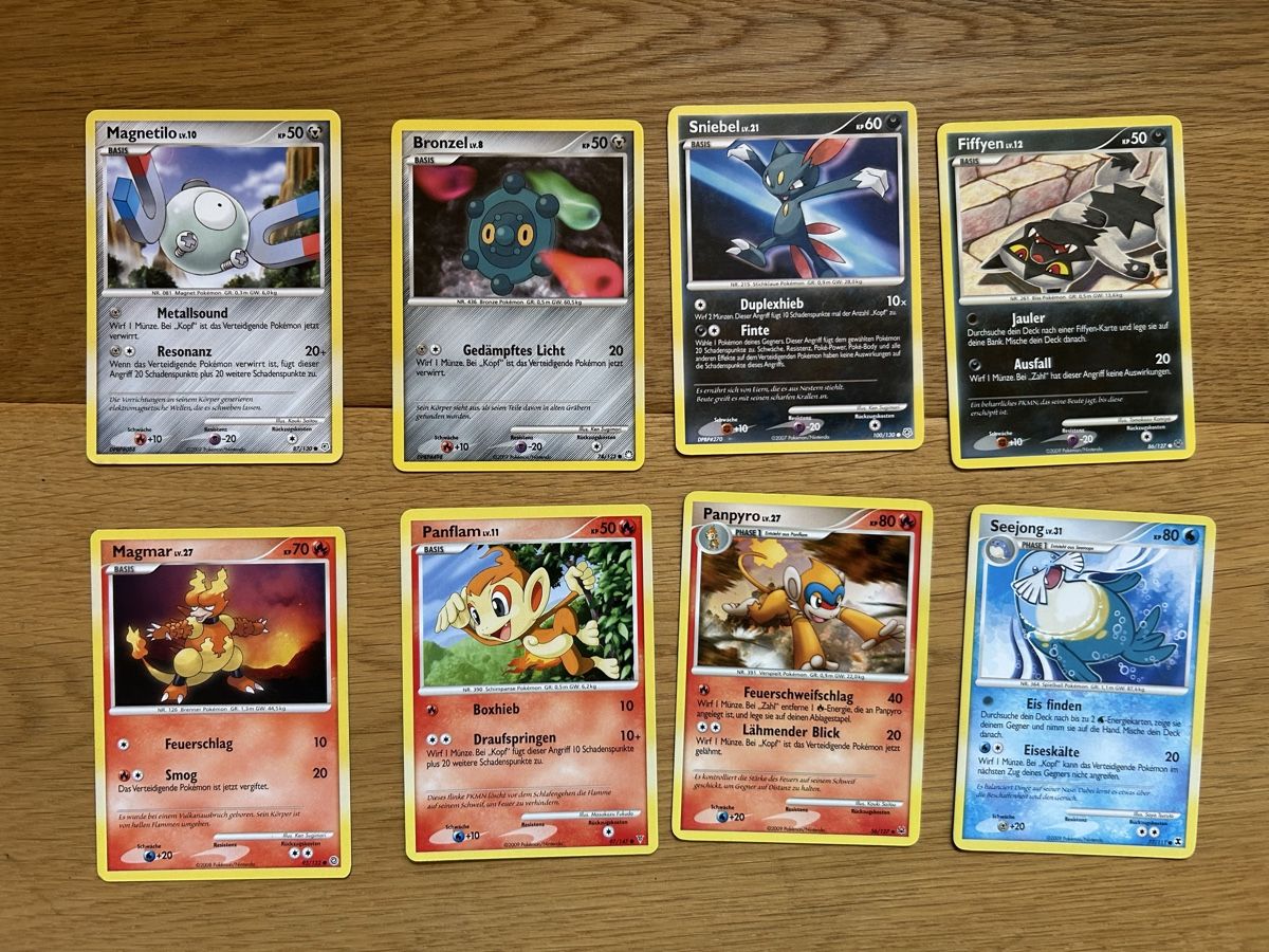Pokémon Sammelbilder & Trading cards: Lot 8 Pokemon Karten (DE) – Gebraucht aus Vuadens von Numispot
