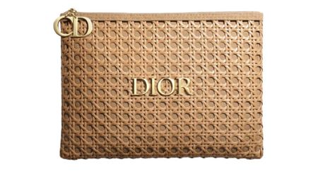 Dior Clutch Beige Rattan mit CD Anhänger Clutch Neu