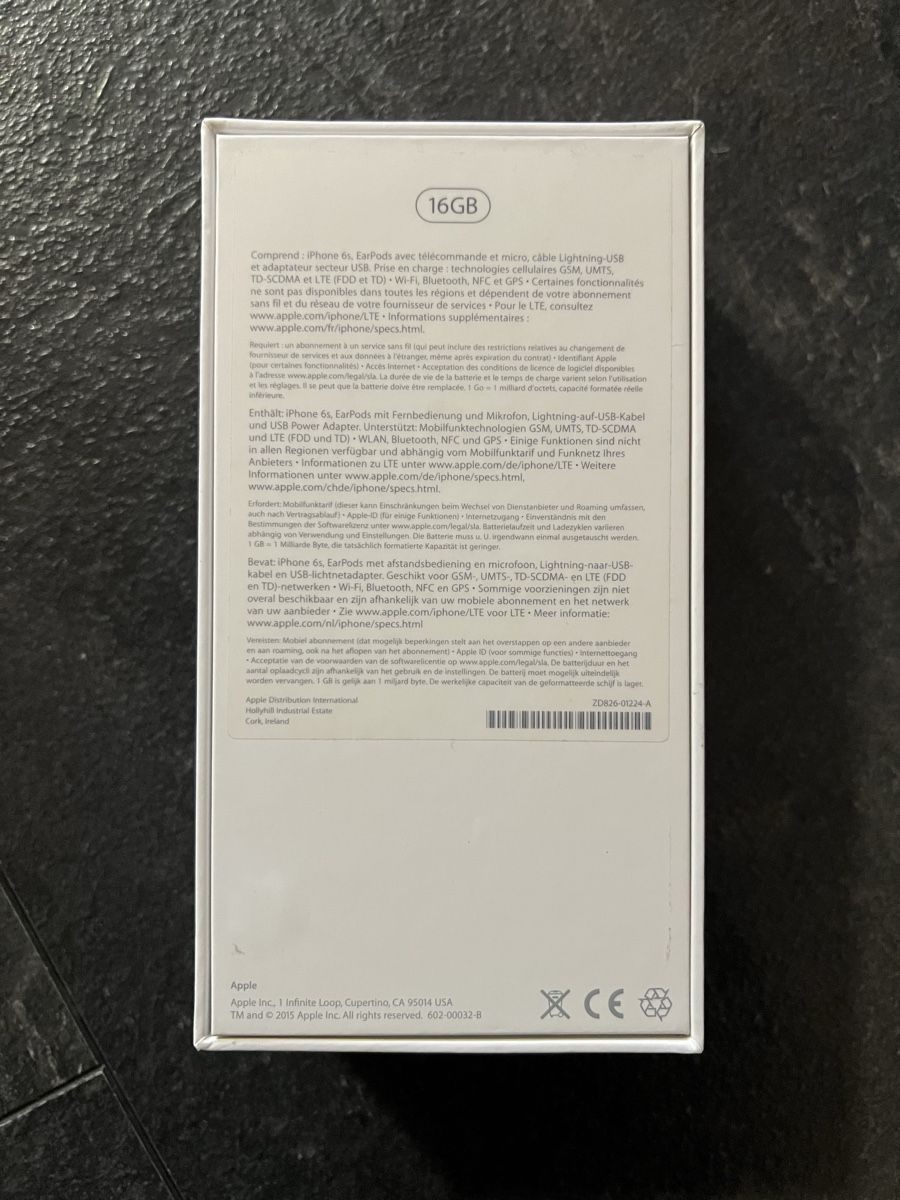 Apple Handys / Smartphones: Originalverpackung Apple iPhone 6s – leer, ohne iPhone – Gebraucht aus Pieterlen von Black-Star 2