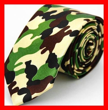 Camouflage Krawatte Ausgang Millitär tie Armee Army Anzug