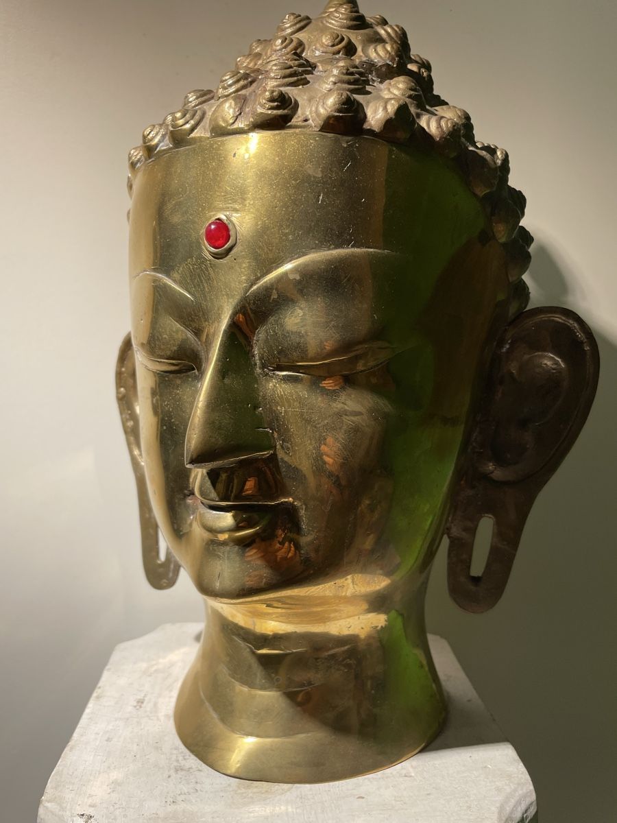 Skulpturen & Statuen: Buddha Kopf 40cm Messing / Asia Deko – Gebraucht aus Lenggenwil von Unique_ 1
