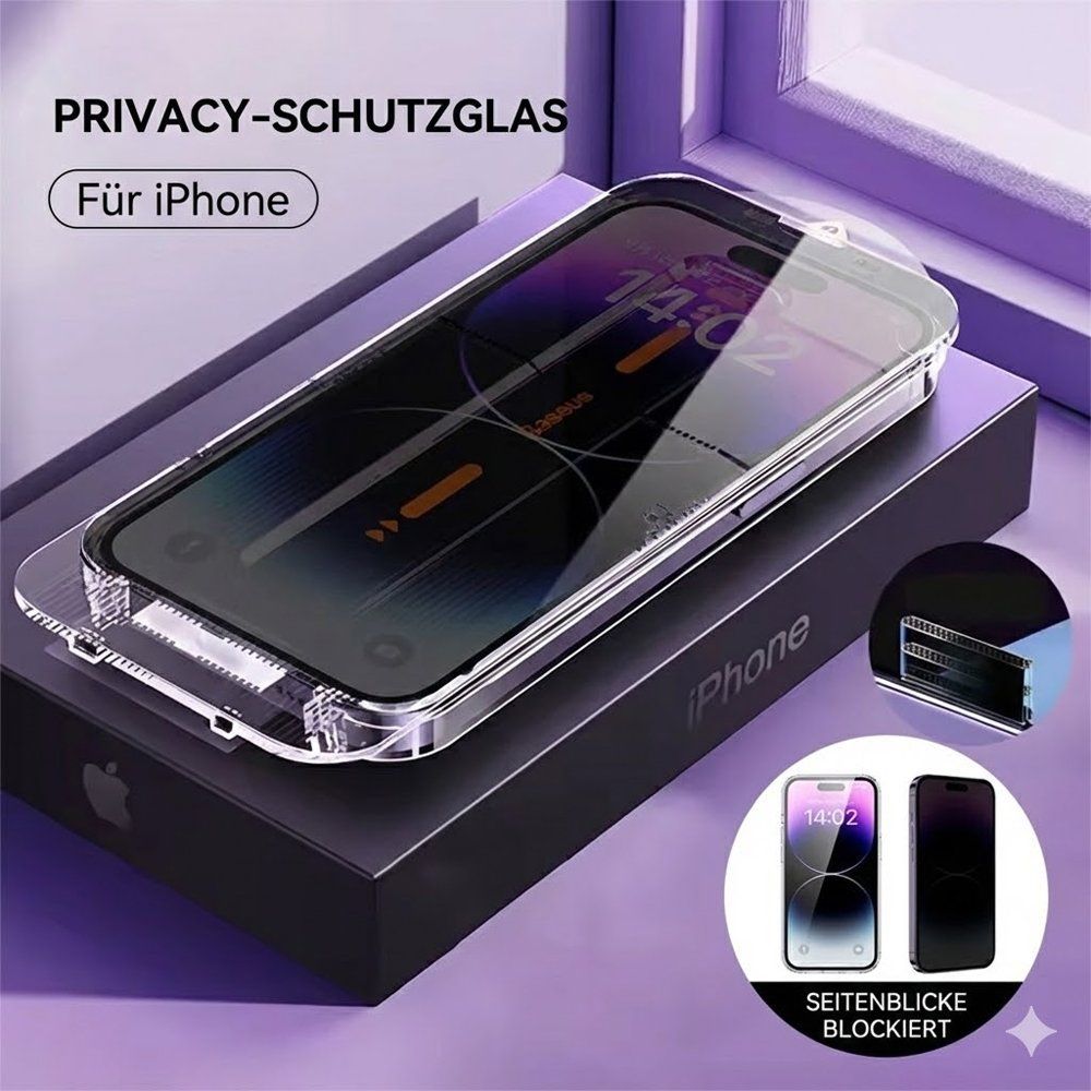 Apple Cover & Protezioni schermo: Privacy Panzerglas iPhone 17 Pro Max mit Installationsrahmen – Nuovo e nell'imballaggio originale da Chiasso venduto da online.shop