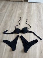 Schwarzer Bikini mit Struktur, neuwertig, Grösse S/M