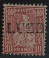 CH - Sitz. Helvetia - Zst. Nr. 38 - Stabstempel Luzern