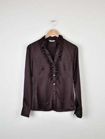 Caliban Seidenbluse, braun Gr.34/36 (40)