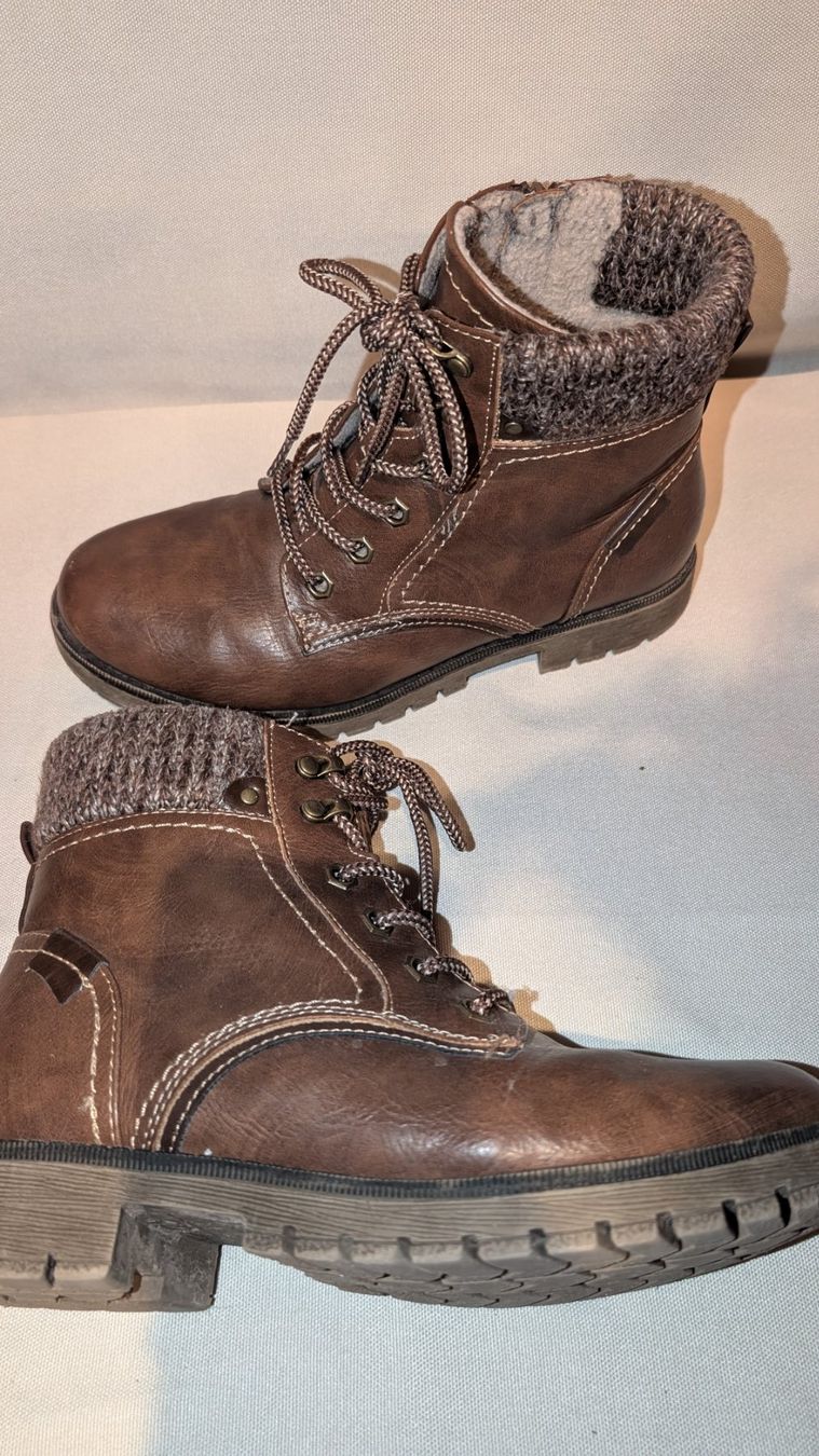 Herrenschuhe: braune Schnürboots Stiefel Gr. 38 – Gebraucht aus Sarmenstorf von taosun2 2