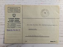 Feldpost Couvert STABSKP.FÜS.BAT