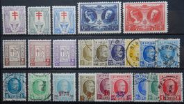 Belgien ex. Kat. 204-229 */gest. 1925/27