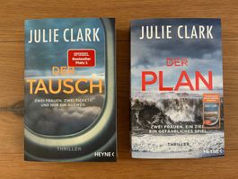 2x Buch JULIE CLARK "Der Tausch" & "Der Plan" HEYNE- Verlag