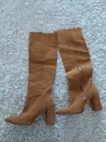 Zara Stiefel Damen Grösse 38 Samt braun