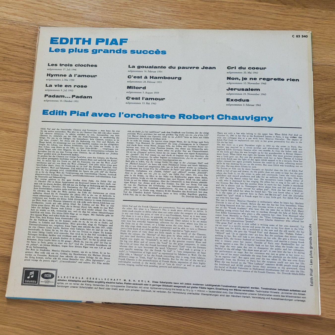 Dischi in vinile: LP Vinyle Edith Piaf Les Plus Grands Succès – Usato da Reconvilier venduto da itzlittlerabbit 3
