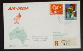 JB29) 1962, Pro Juventute, Brieflein AIR - INDIA