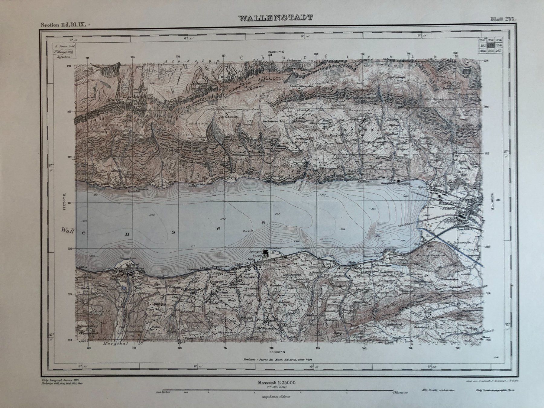 Cartes géographiques & atlas: Siegfriedatlas Bl. 253: Wallenstadt – D'occasion à Zürich par allp 1