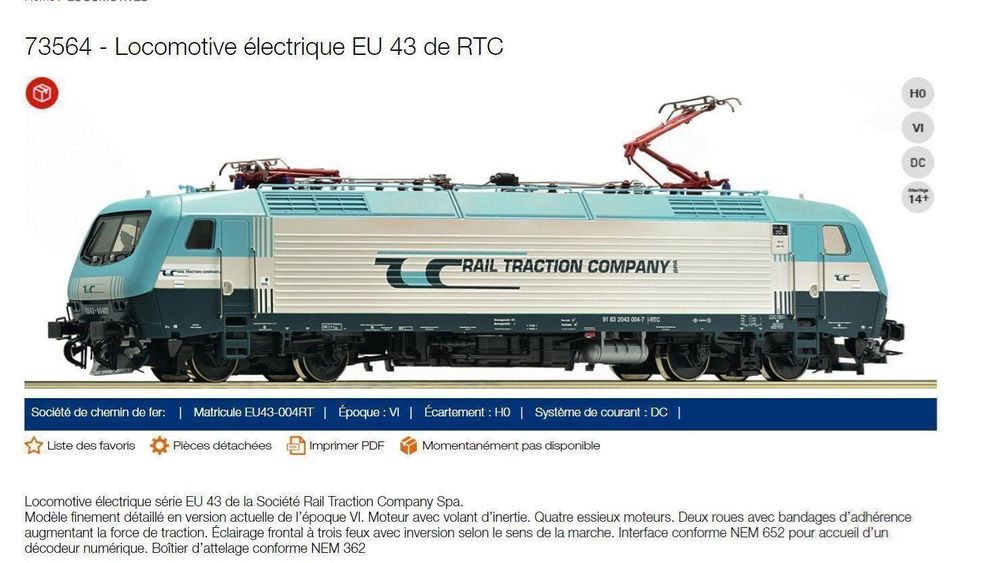NEU aber DEFEKT - ROCO 73564 Rail Traction RTC EU43 (Defekt) in ...