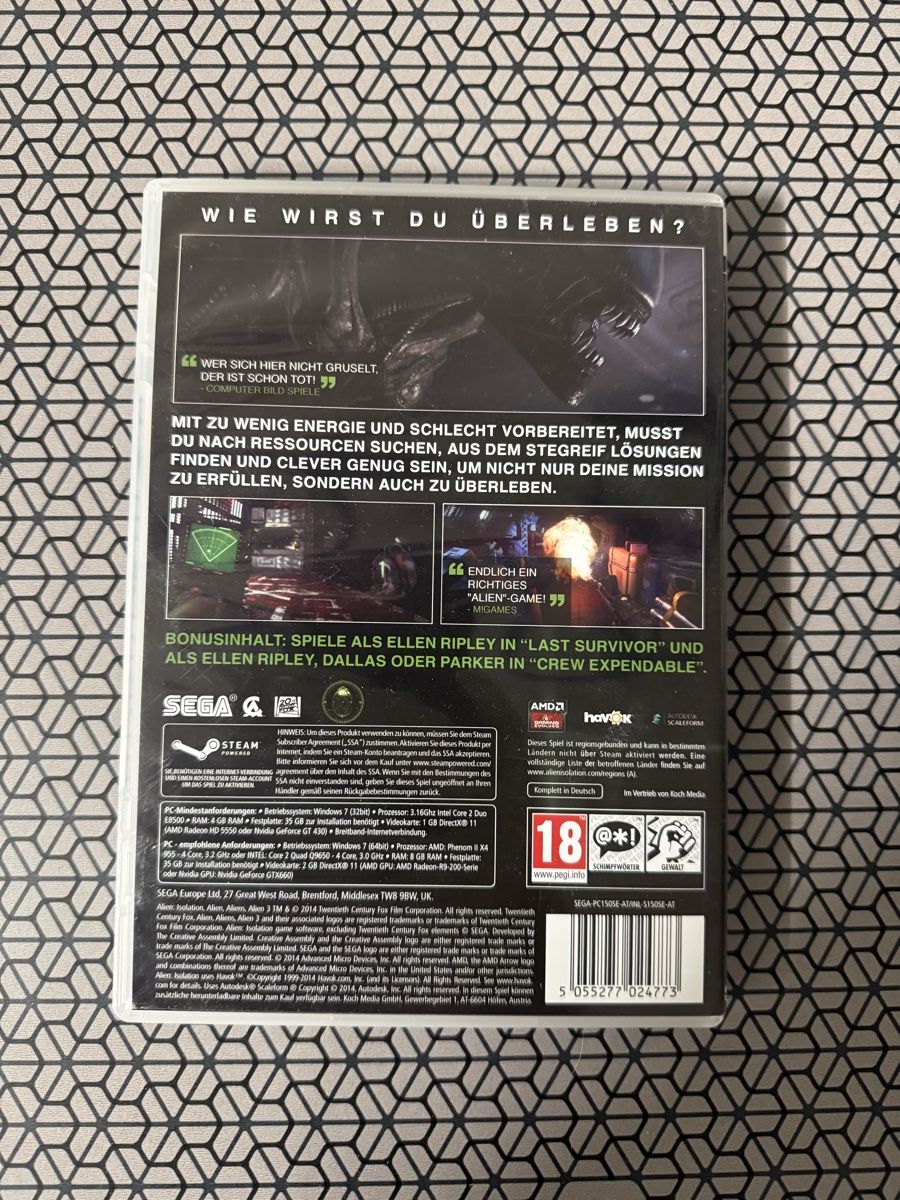 Spiele: Alien Isolation - Ripley Edition - PC Spiel – Gebraucht aus Basel von Gamebeard 1